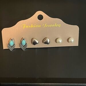 Costume jewelry earrings 3 pairs